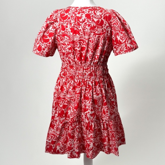 Anthropologie Somerset Mini Dress Red Paisley Size Small Retail: $150 ❤️👗✨ - Picture 5 of 16